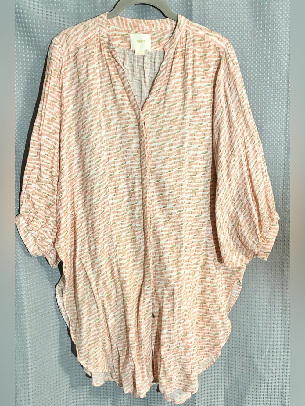 Maeve Anthropologie Dress Cover Up Sz XS Buttons Balloon Slves Resort oversized